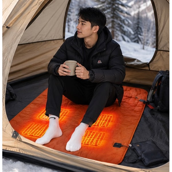 USB Powered Heated Camping Sleeping Pad with Adjustable Temperature and Multiple Heating Zones - Image 8