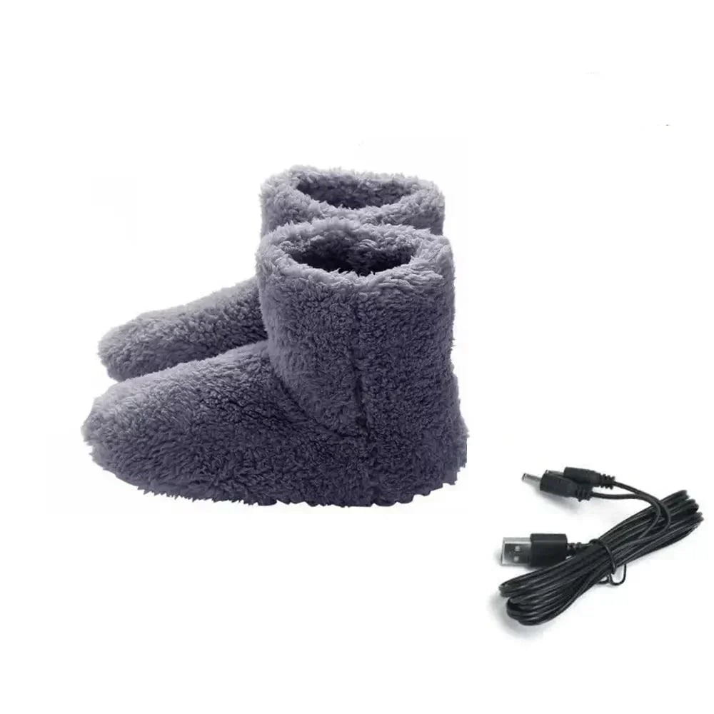 USB Powered Heated Plush House Slippers with Warm Comfort - Image 5