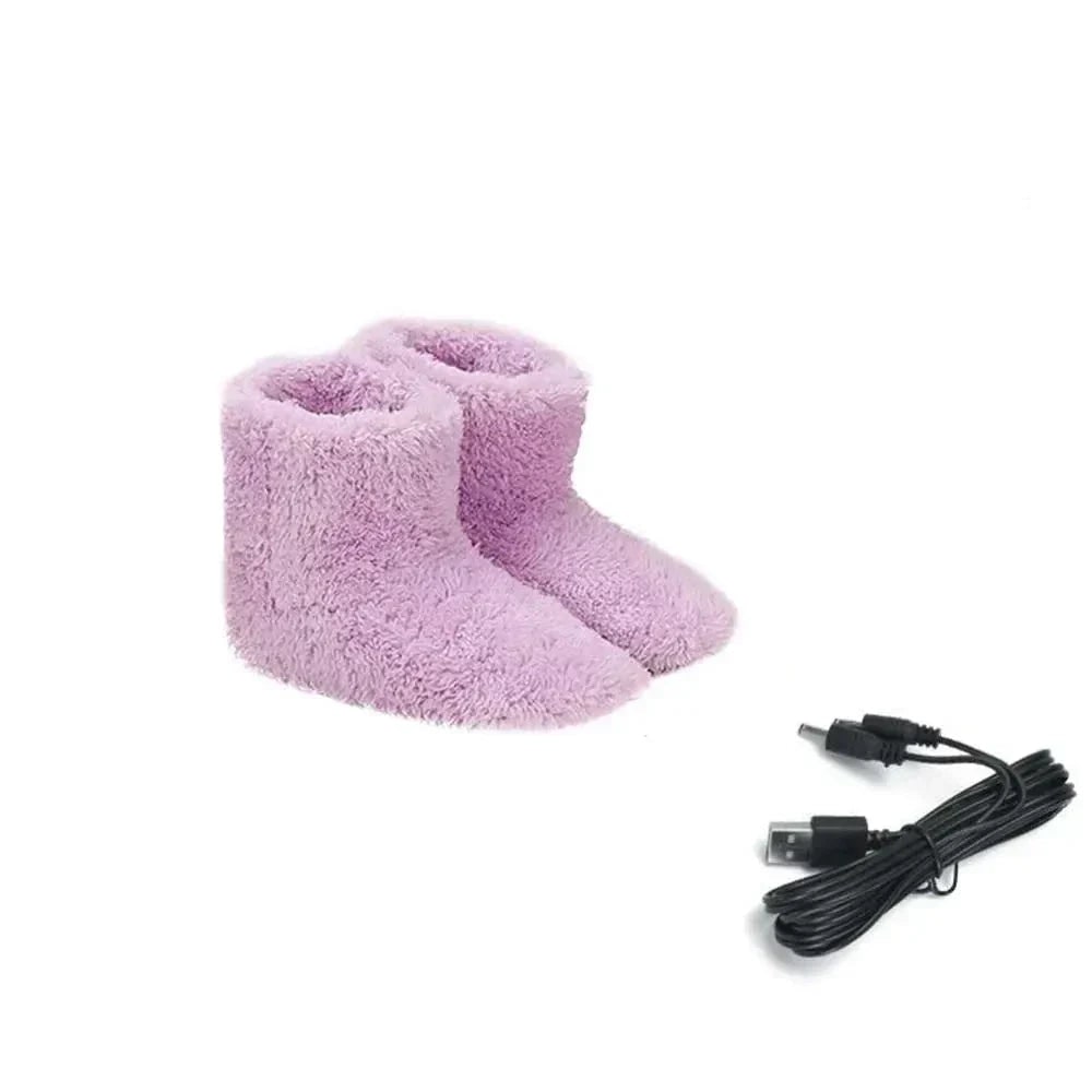 USB Powered Heated Plush House Slippers with Warm Comfort - Image 6