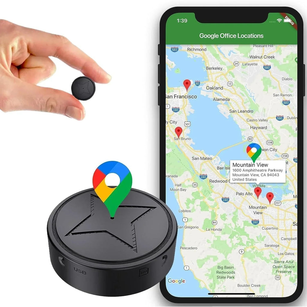 USB Rechargeable Magnetic Car Mini GPS Tracker Sim Card Portable Real Time Tracking - Image 1