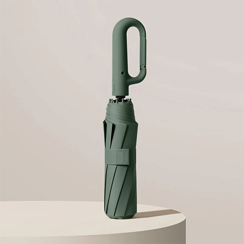 UV Blocker Travel Umbrella with Compact Folding Design and Carabiner Clip Handle - Image 12