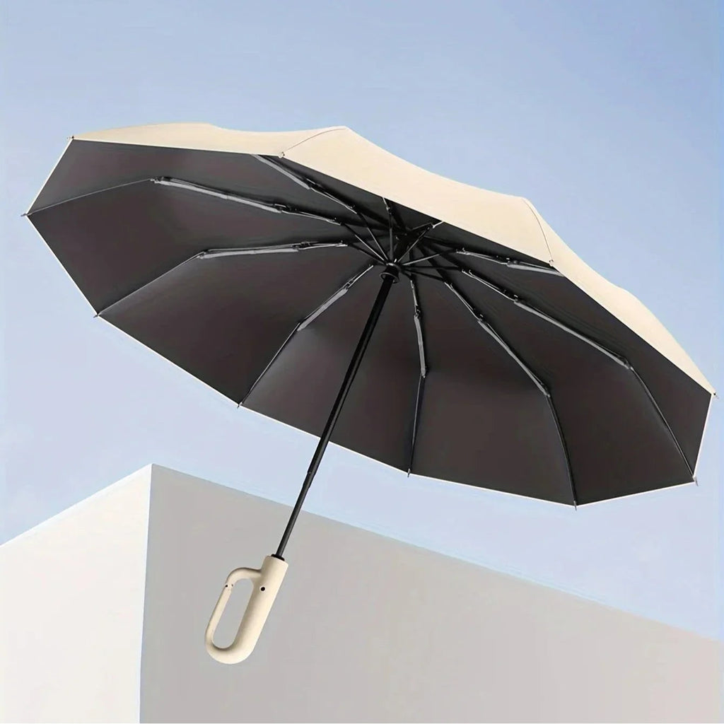 UV Blocker Travel Umbrella with Compact Folding Design and Carabiner Clip Handle - Image 5