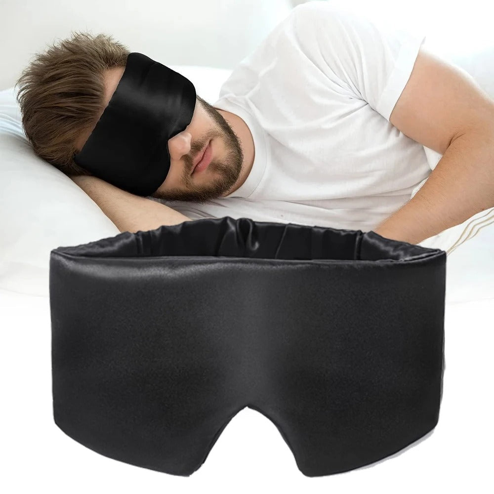 Luxury Sleep Mask for Restful Sleep- Silk – Soft Light-Blocking Eye Mask for Travel, Home and Relaxation