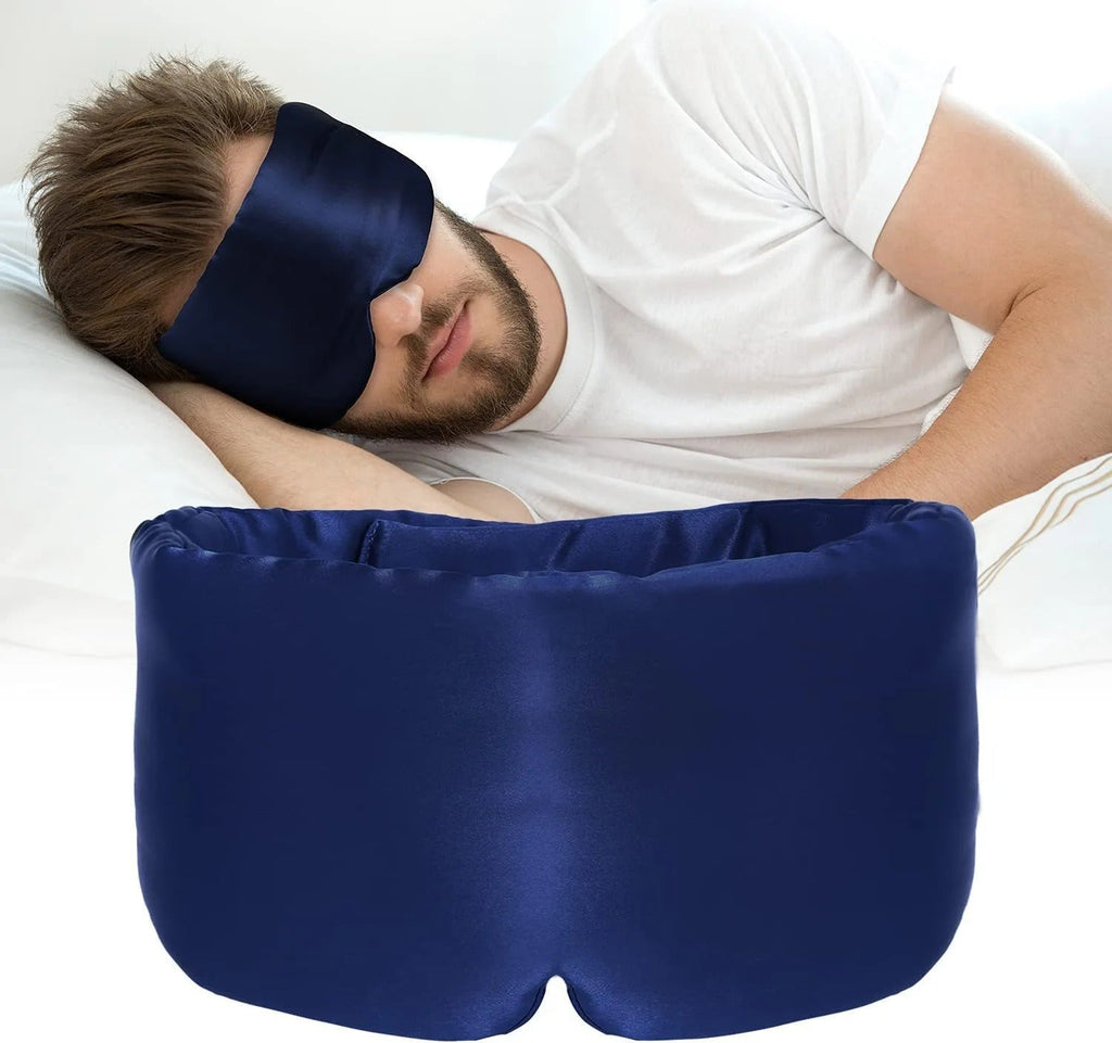 Luxury Sleep Mask for Restful Sleep- Silk – Soft Light-Blocking Eye Mask for Travel, Home and Relaxation