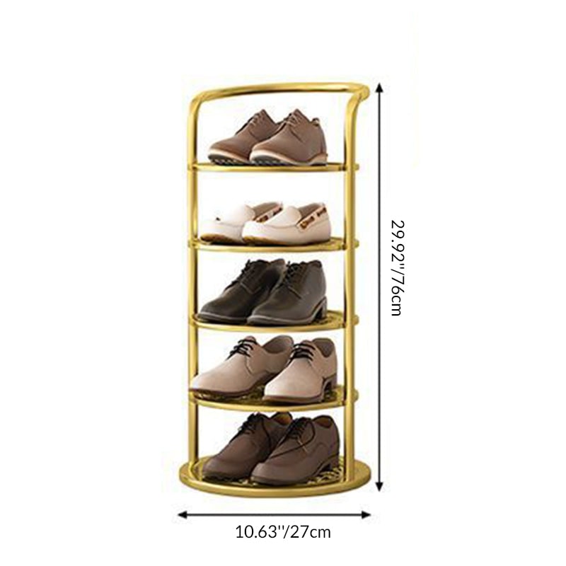 Vertical Shoe Rack Organizer with Metal Frame Freestanding Tower Storage - Image 4