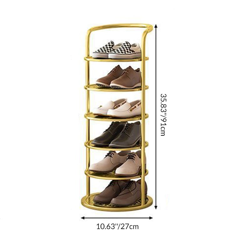 Vertical Shoe Rack Organizer with Metal Frame Freestanding Tower Storage - Image 5