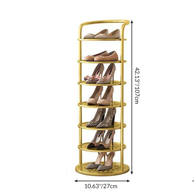 Vertical Shoe Rack Organizer with Metal Frame Freestanding Tower Storage - Image 6