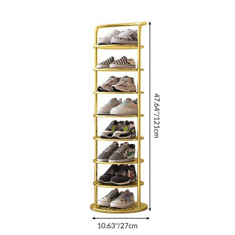 Vertical Shoe Rack Organizer with Metal Frame Freestanding Tower Storage - Image 7