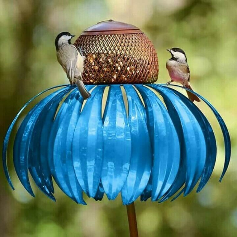 Floral Bird Feeder for Garden and Outdoor Spaces – Decorative Hanging Feeder for Attracting Birds to Your Yard