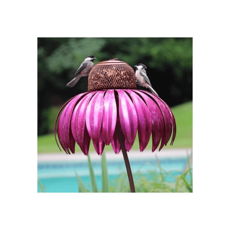 Floral Bird Feeder for Garden and Outdoor Spaces – Decorative Hanging Feeder for Attracting Birds to Your Yard