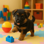 Interactive Realistic German Shepherd Puppy Toy – Walking, Barking & Wagging Electronic Pet