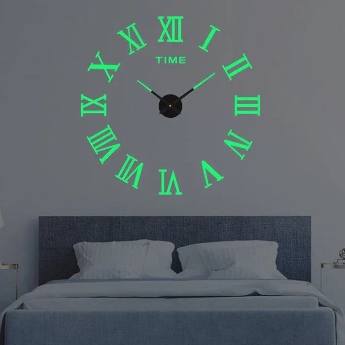 Wall Clock with 3D Self-Adhesive Numbers and Silent Battery Operated Mechanism - Image 11