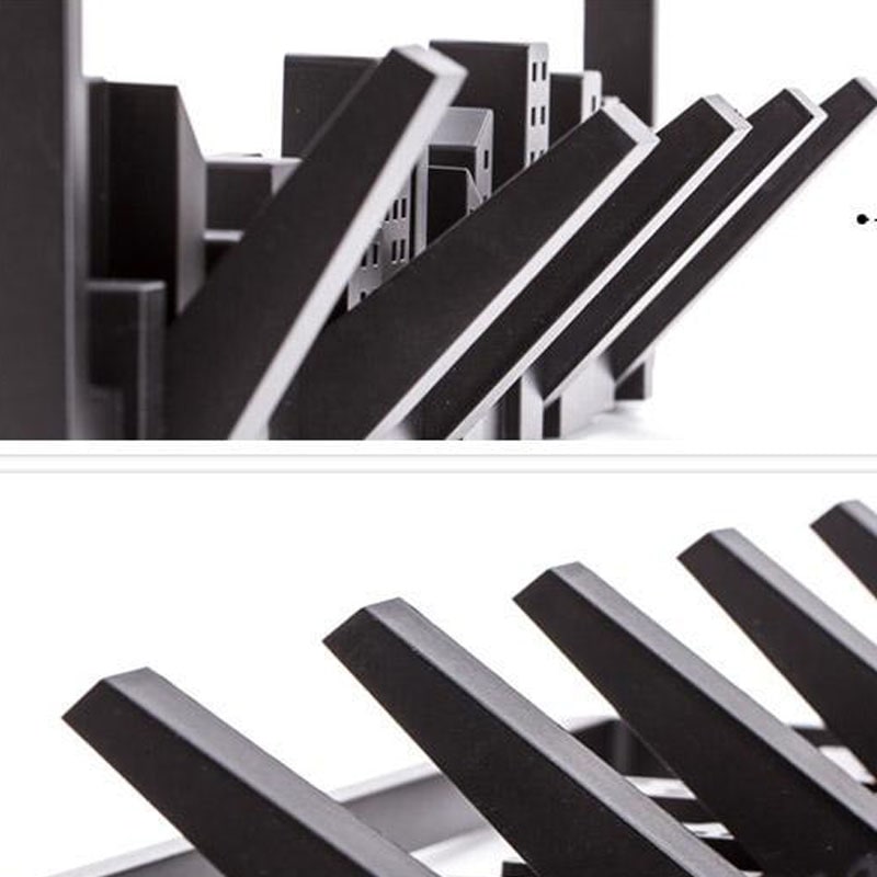 Wall Coat Rack and Hat with 5 Flip-Down Hooks Cityscape Silhouette Mounted Design - Image 1