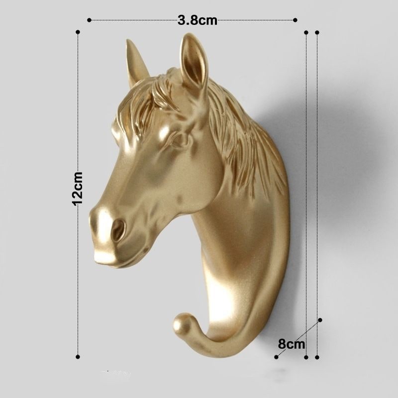 Wall Hook and Mounted Coat Rack with Key Hanger for Decorative Animal Head Design - Image 1