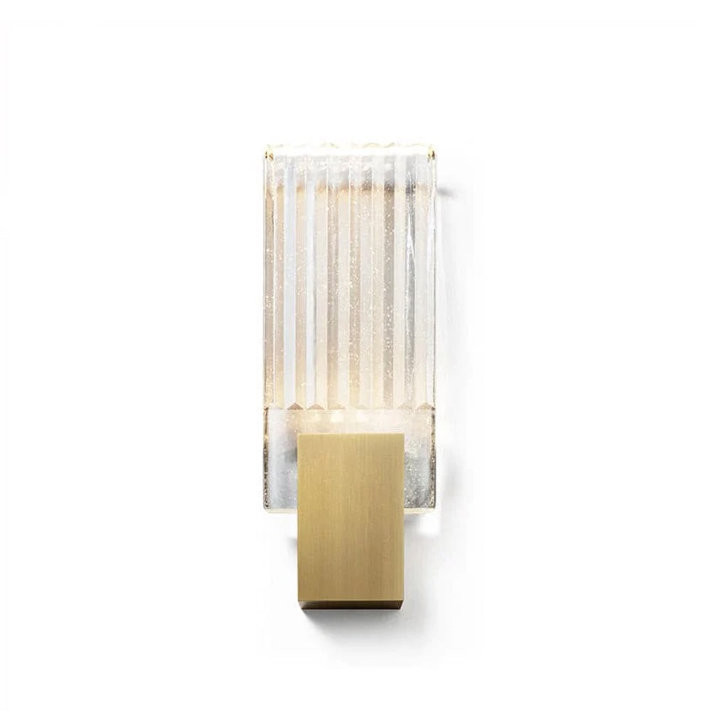 Wall Lamp LED Crystal Pleated Metal Touch Control - Image 1