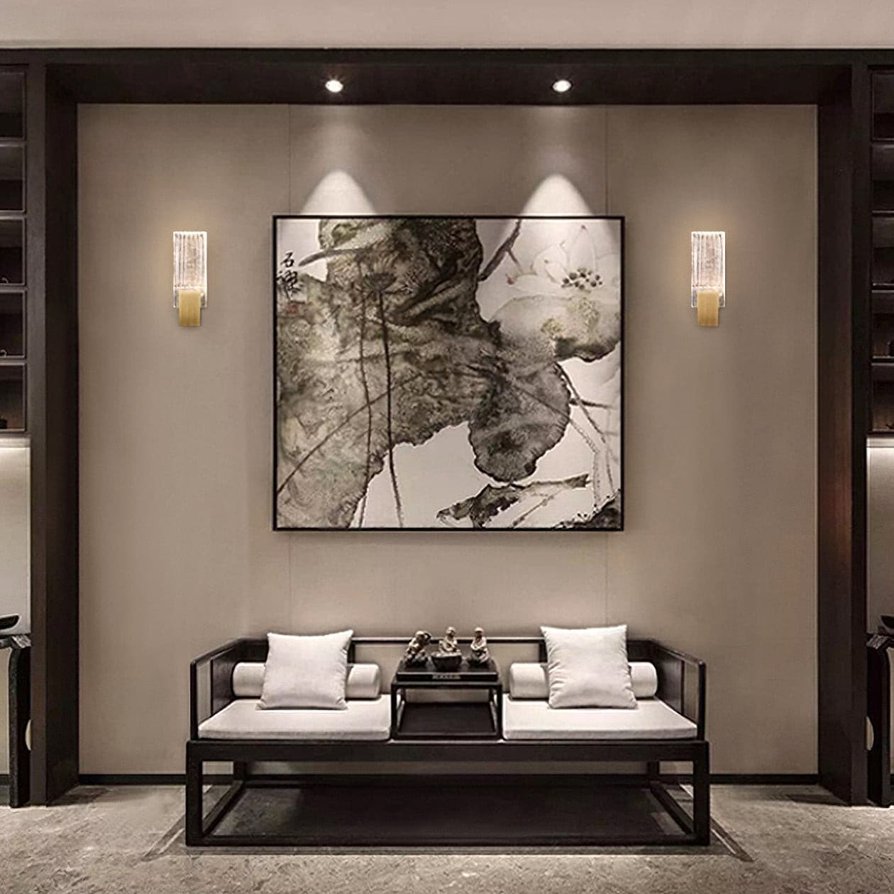 Wall Lamp LED Crystal Pleated Metal Touch Control - Image 14