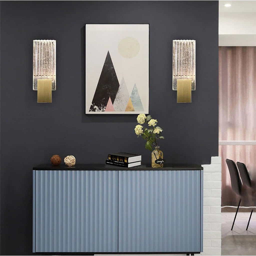 Wall Lamp LED Crystal Pleated Metal Touch Control - Image 27
