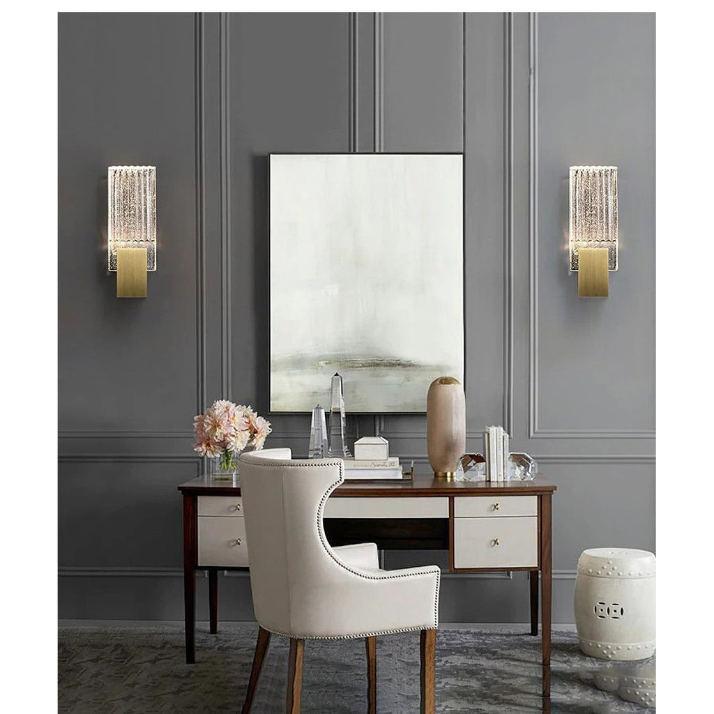 Wall Lamp LED Crystal Pleated Metal Touch Control - Image 30