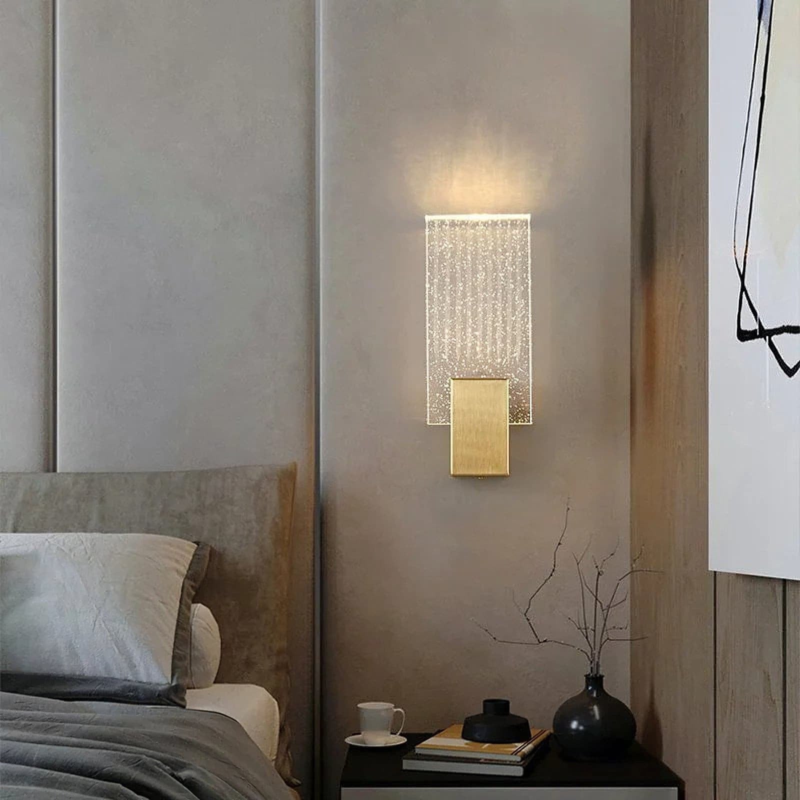Wall Lamp LED Crystal Pleated Metal Touch Control - Image 34