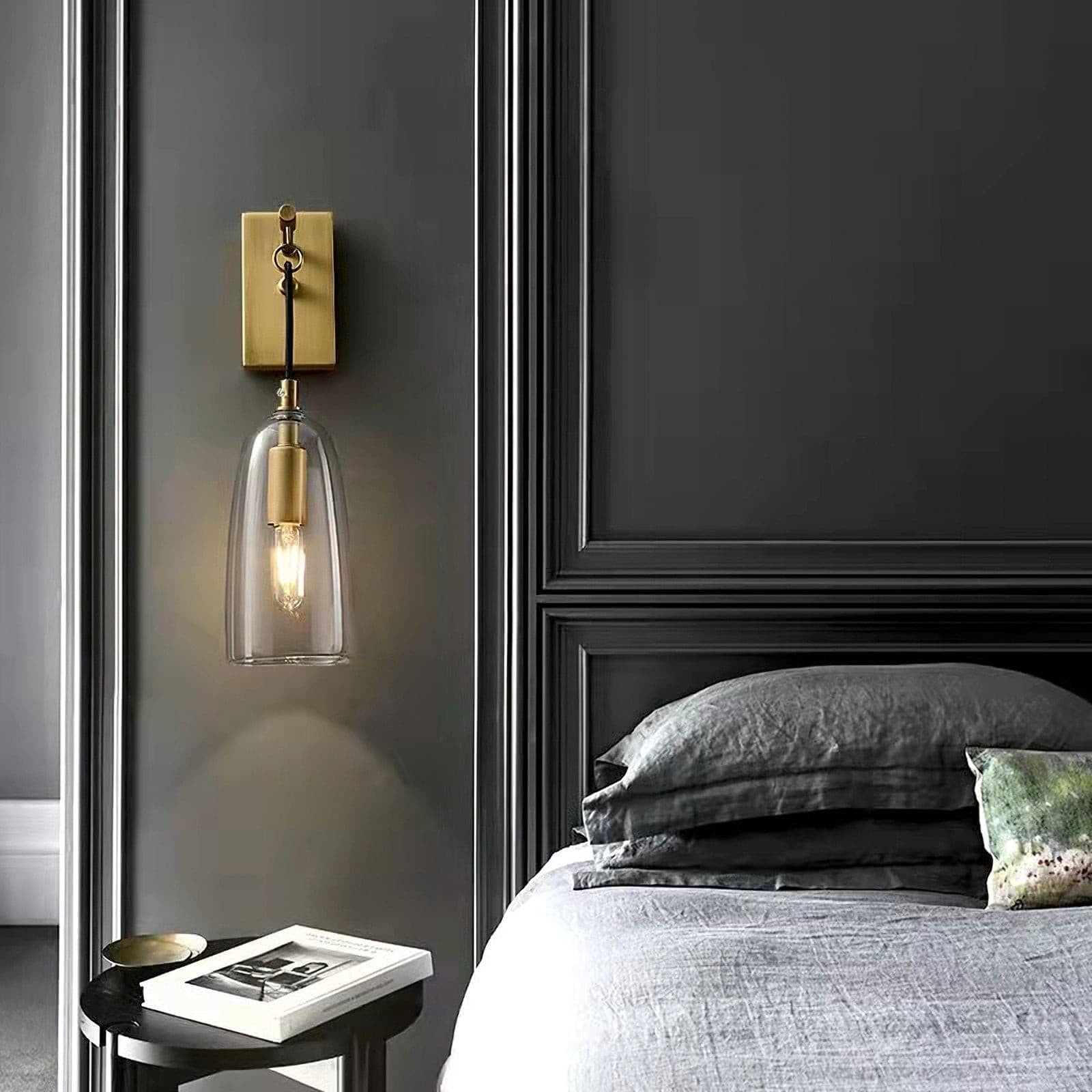 Wall Lamp LED Glass Vintage Metal Wall Lighting Fixture Decor - Image 3