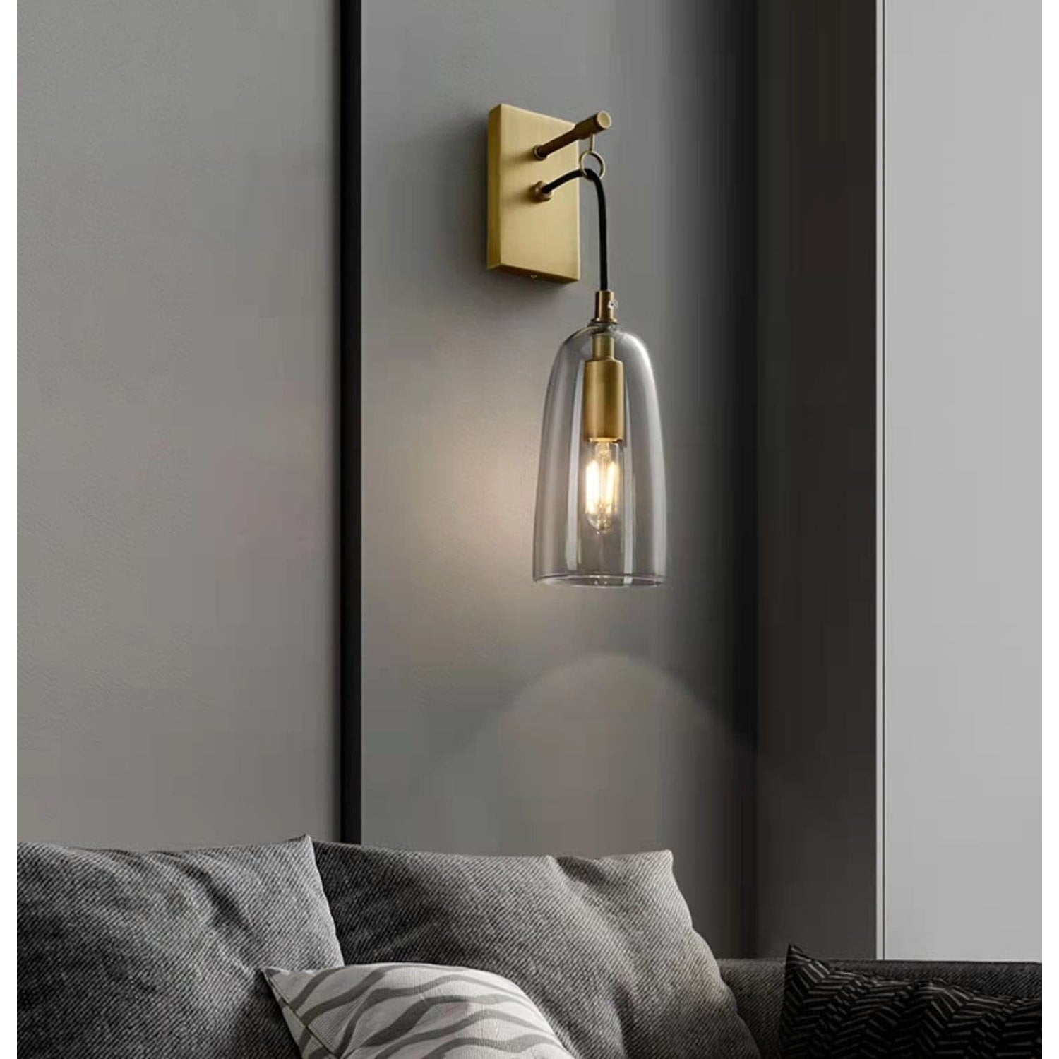 Wall Lamp LED Glass Vintage Metal Wall Lighting Fixture Decor - Image 6