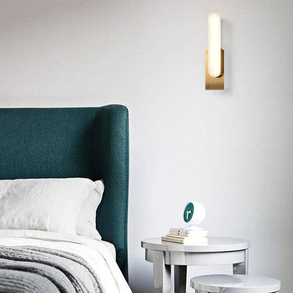 Wall Lamp LED Metal Alabaster Modern Home Lighting Fixture Decor - Image 19