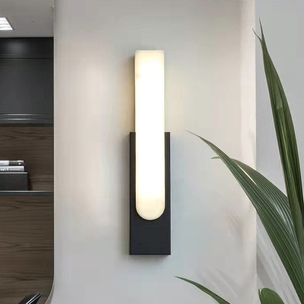 Wall Lamp LED Metal Alabaster Modern Home Lighting Fixture Decor - Image 2