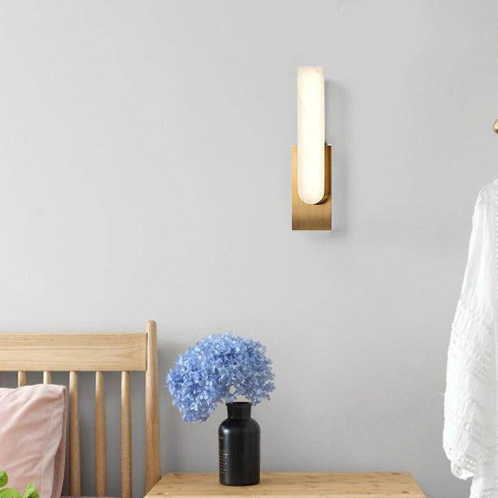 Wall Lamp LED Metal Alabaster Modern Home Lighting Fixture Decor - Image 21