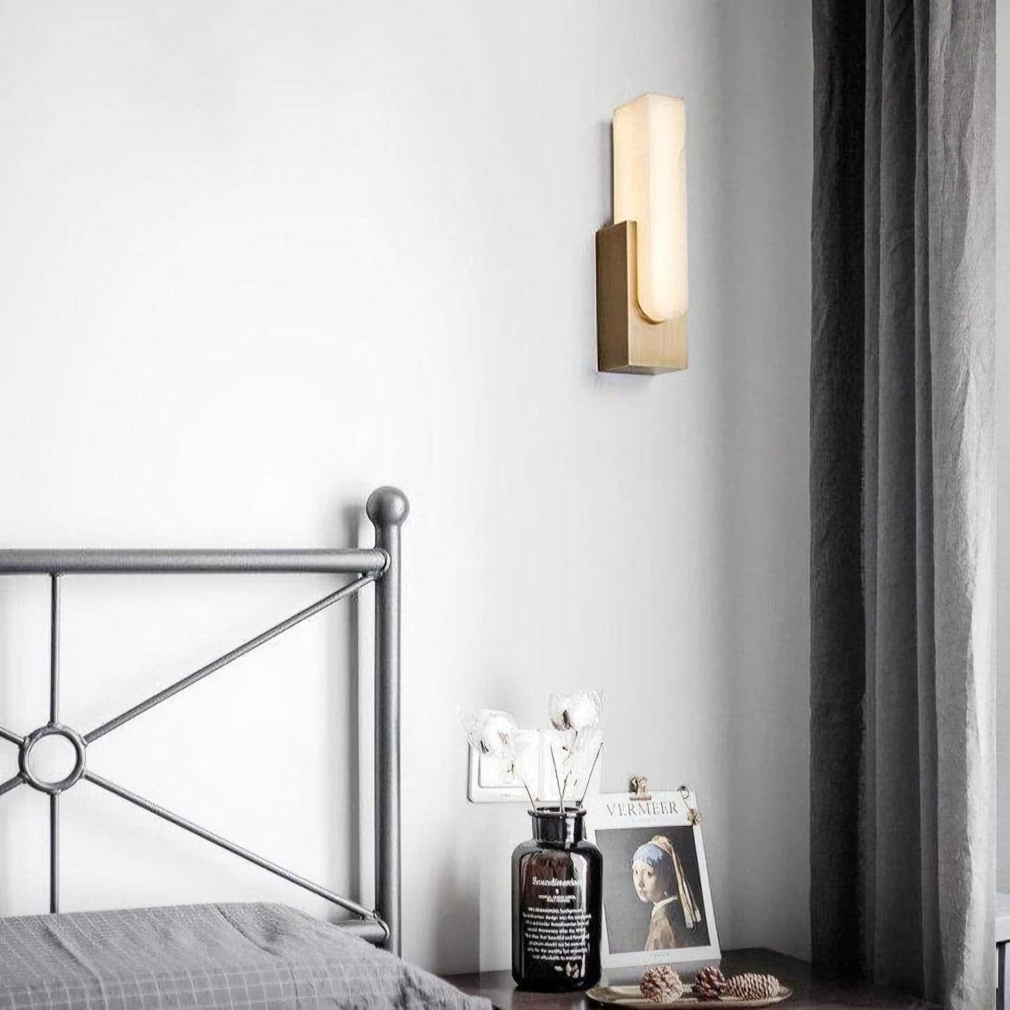 Wall Lamp LED Metal Alabaster Modern Home Lighting Fixture Decor - Image 22