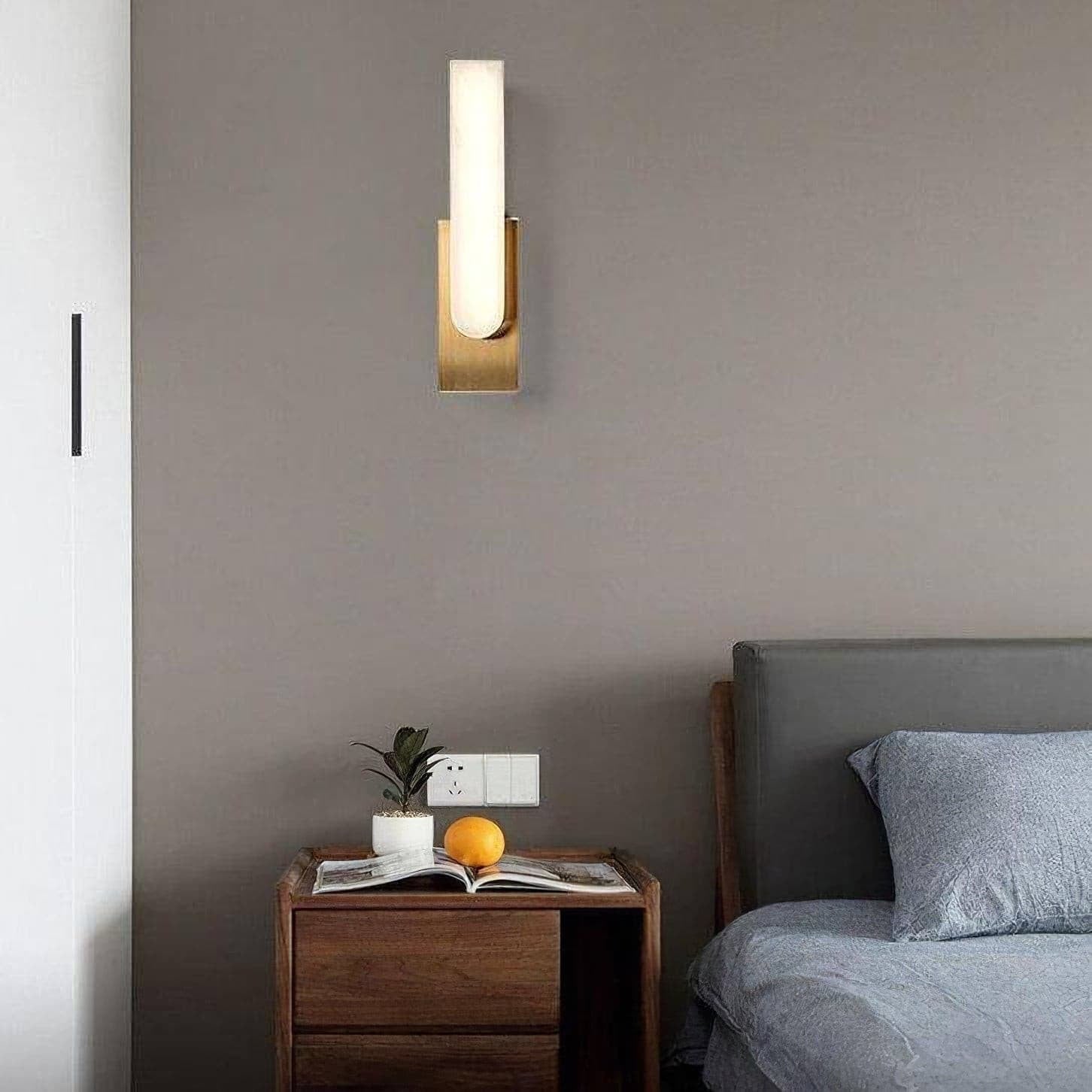 Wall Lamp LED Metal Alabaster Modern Home Lighting Fixture Decor - Image 23