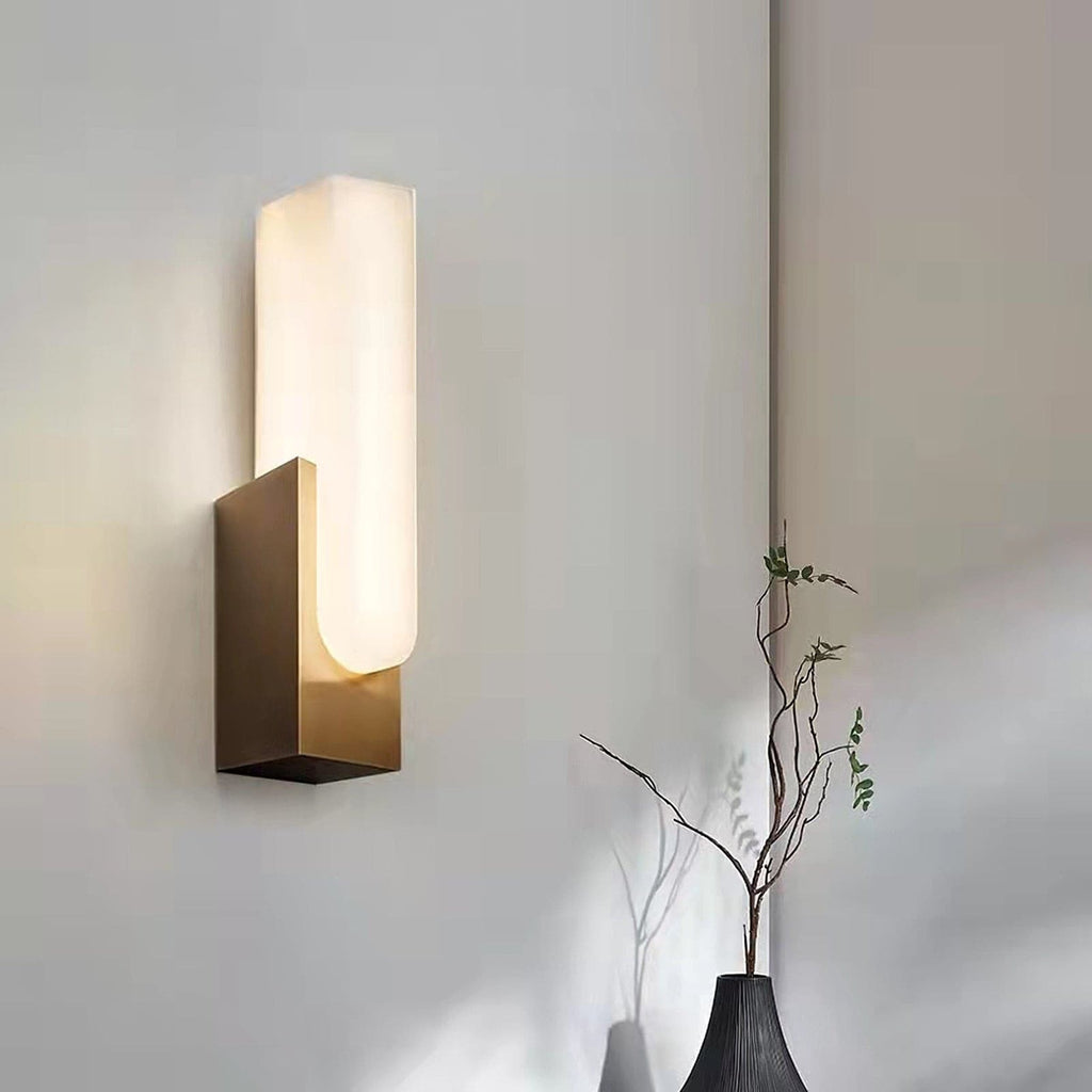 Wall Lamp LED Metal Alabaster Modern Home Lighting Fixture Decor - Image 7