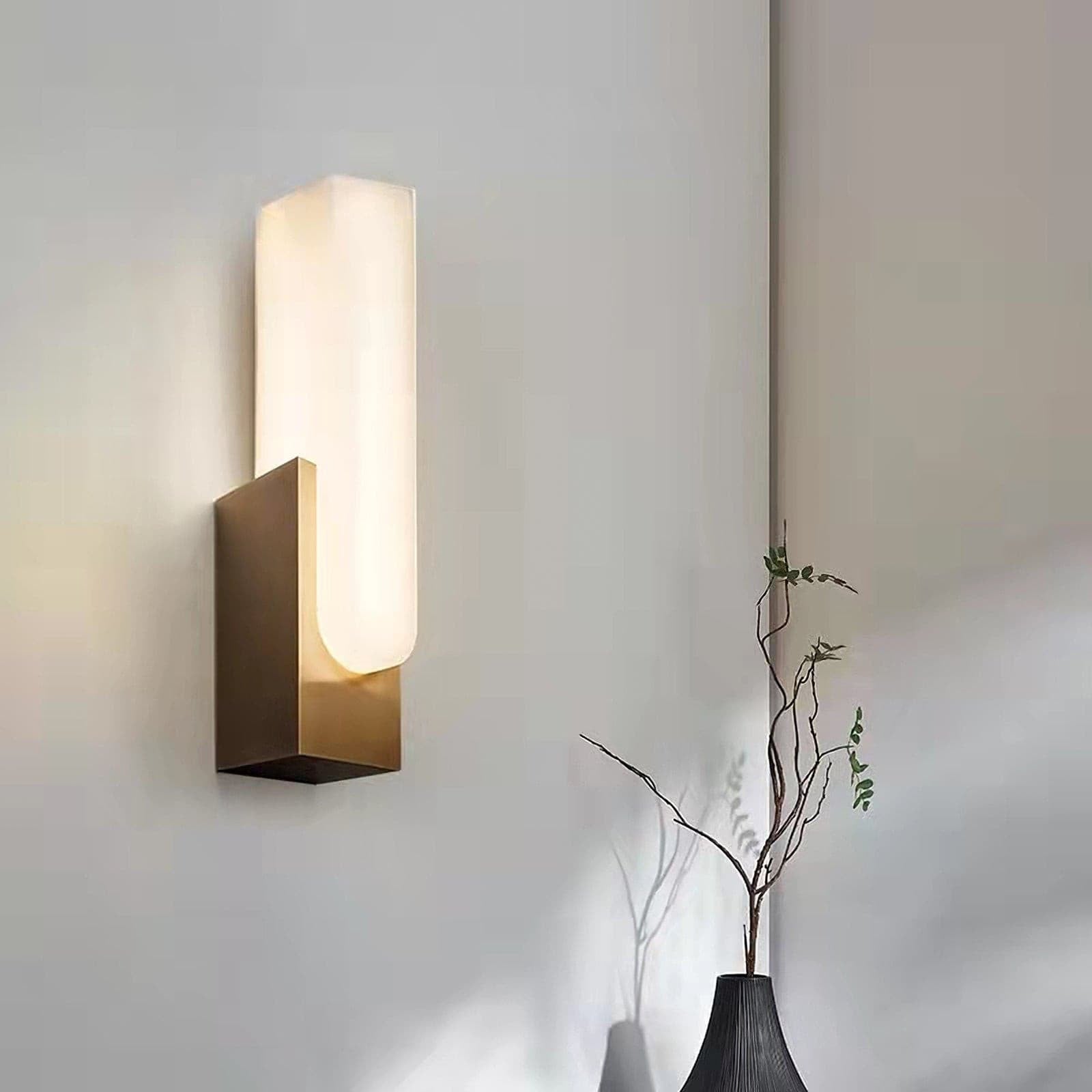 Wall Lamp LED Metal Alabaster Modern Home Lighting Fixture Decor - Image 7