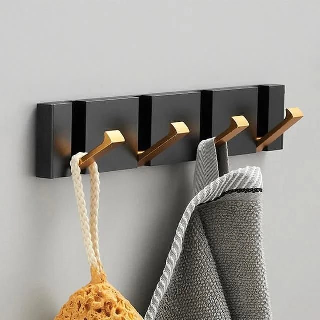 Wall Mounted Coat Rack Hook Compact Folding Retractable Metal Storage Space Saving - Image 11
