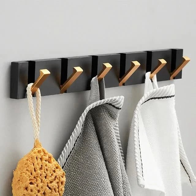 Wall Mounted Coat Rack Hook Compact Folding Retractable Metal Storage Space Saving - Image 12