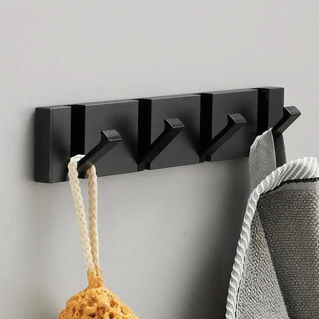 Wall Mounted Coat Rack Hook Compact Folding Retractable Metal Storage Space Saving - Image 13