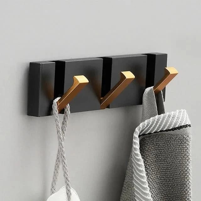 Wall Mounted Coat Rack Hook Compact Folding Retractable Metal Storage Space Saving - Image 8