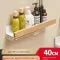 Wall Mounted Floating Shelves with Wooden Rail and Metal Bracket - Image 12