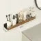 Wall Mounted Floating Shelves with Wooden Rail and Metal Bracket - Image 16