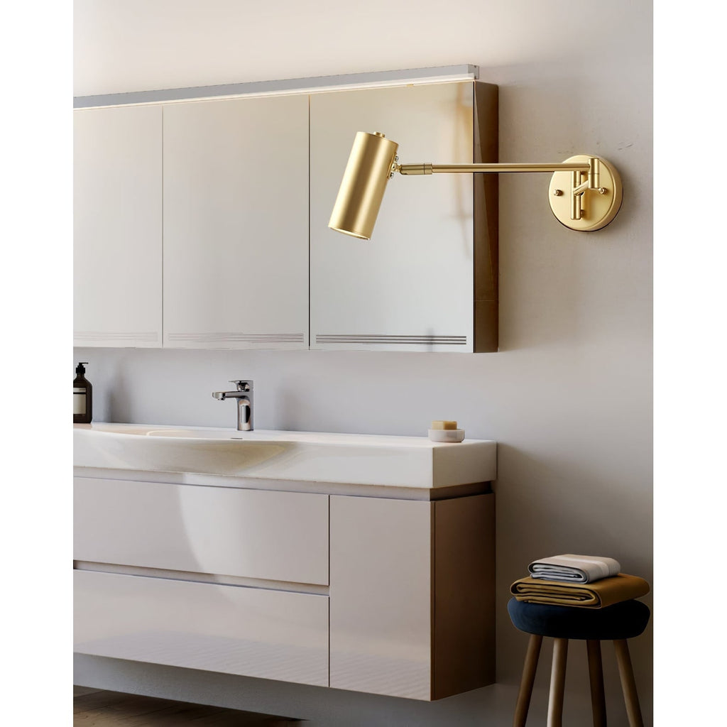 Wall Sconce with Adjustable Swing Arm and Focused LED Reading Light - Image 14