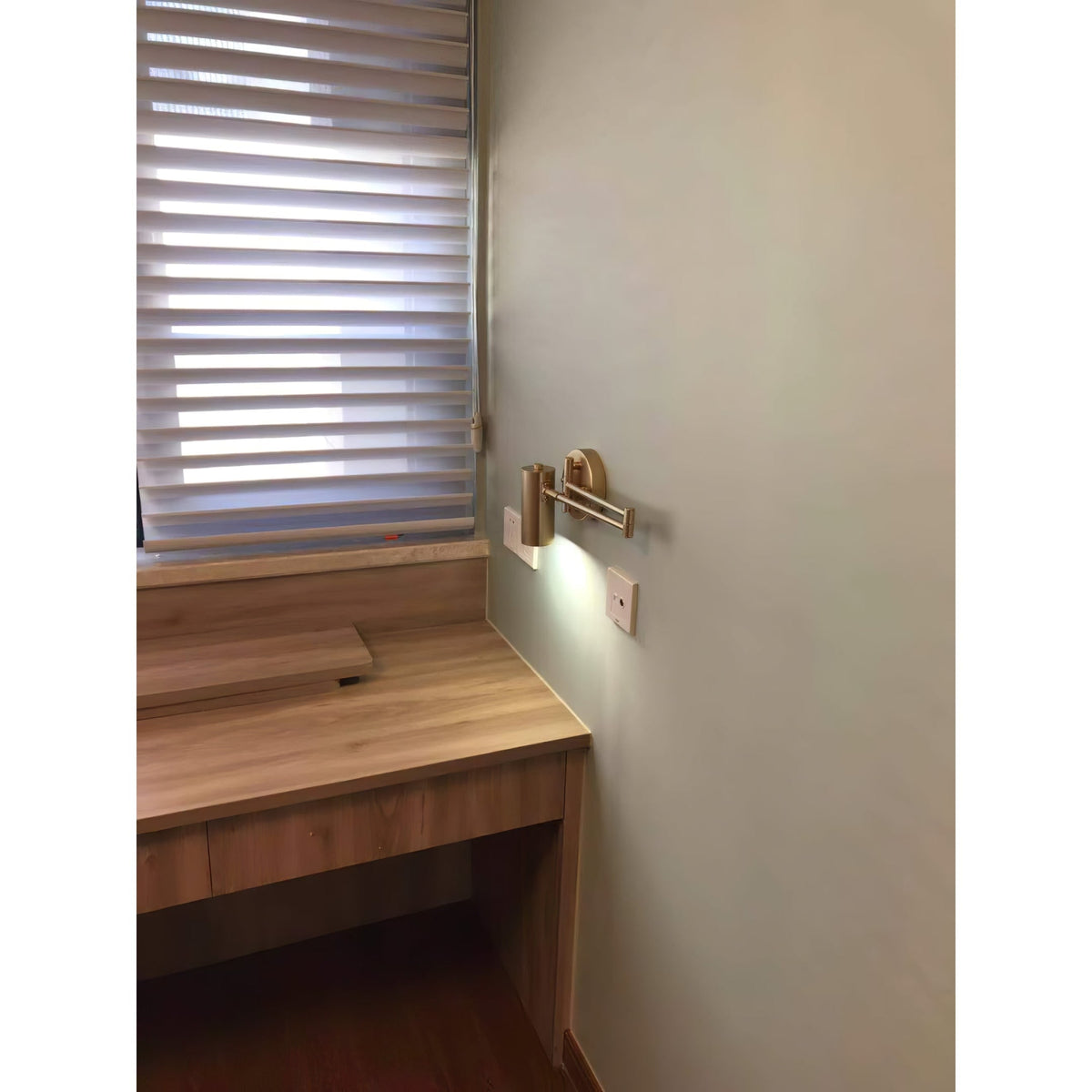 Wall Sconce with Adjustable Swing Arm and Focused LED Reading Light - Image 17