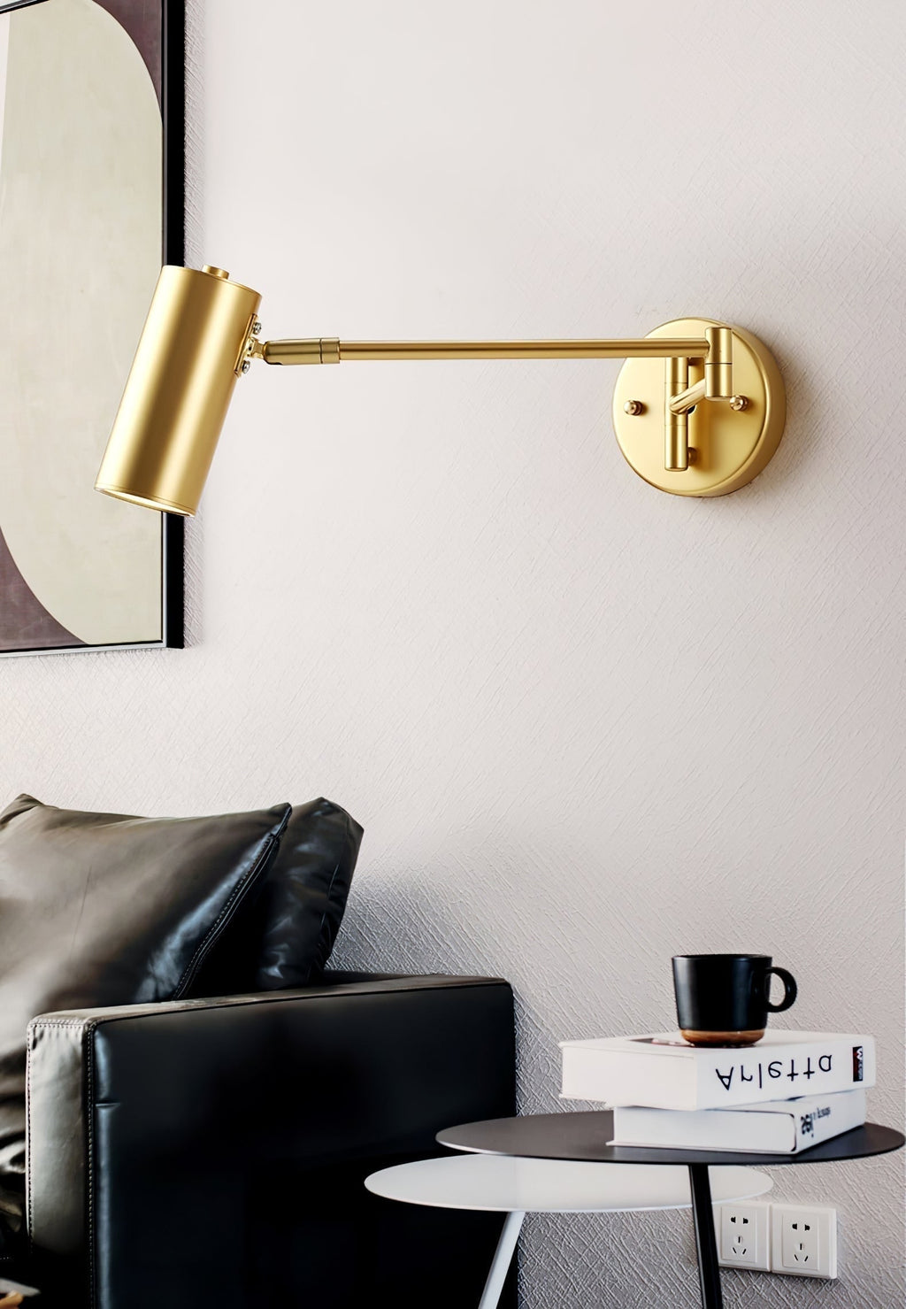 Wall Sconce with Adjustable Swing Arm and Focused LED Reading Light - Image 23
