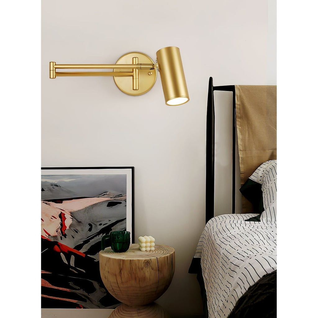 Wall Sconce with Adjustable Swing Arm and Focused LED Reading Light - Image 29
