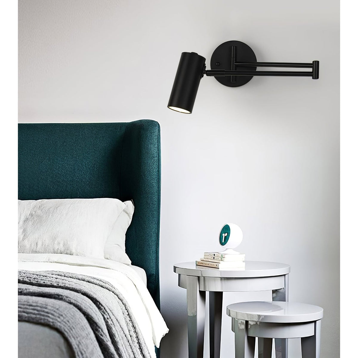 Wall Sconce with Adjustable Swing Arm and Focused LED Reading Light - Image 33