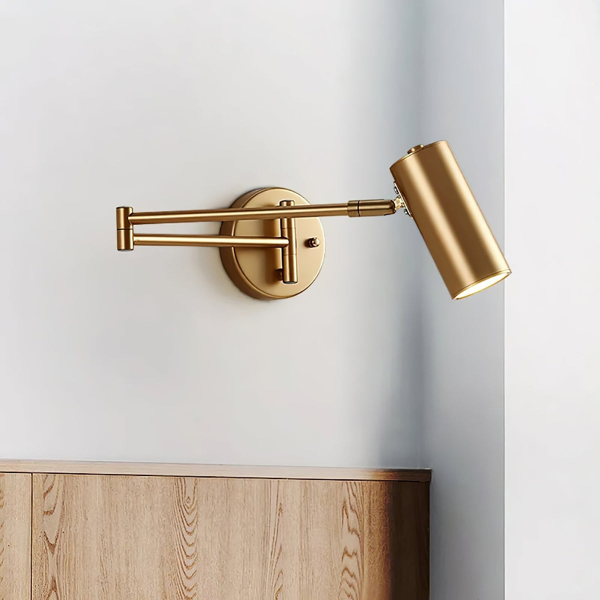 Wall Sconce with Adjustable Swing Arm and Focused LED Reading Light - Image 5