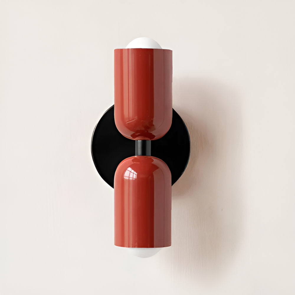 Wall Sconce with Dual Capsule Shades and Up-Down Lighting for Modern - Image 11