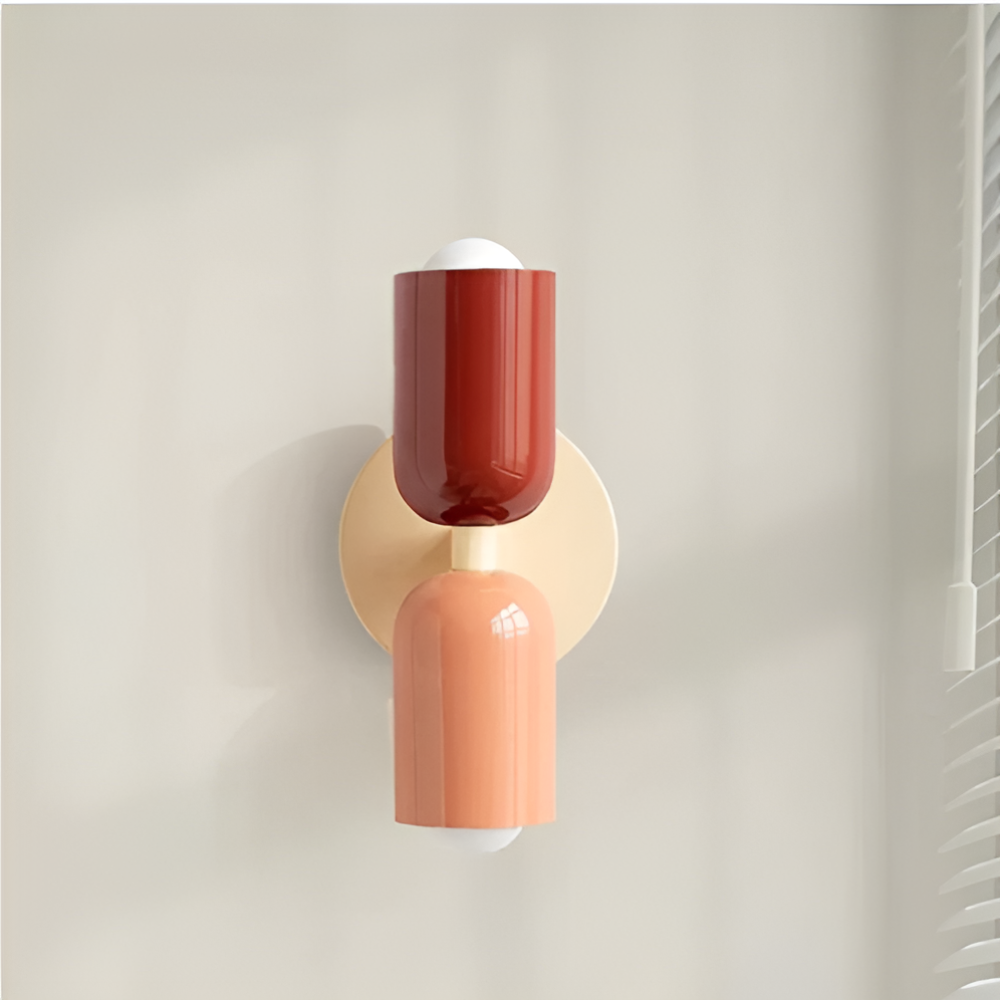 Wall Sconce with Dual Capsule Shades and Up-Down Lighting for Modern - Image 12