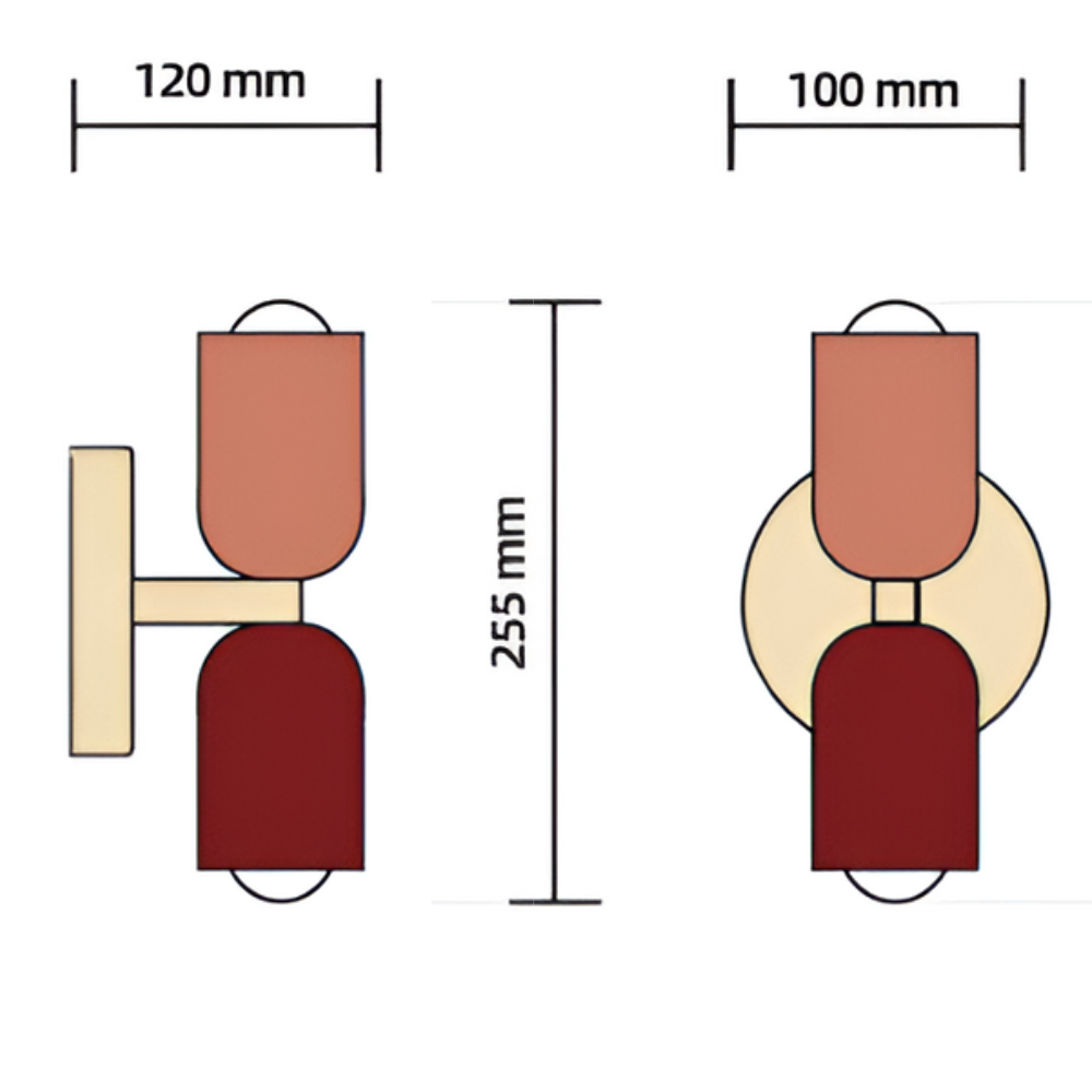 Wall Sconce with Dual Capsule Shades and Up-Down Lighting for Modern - Image 15