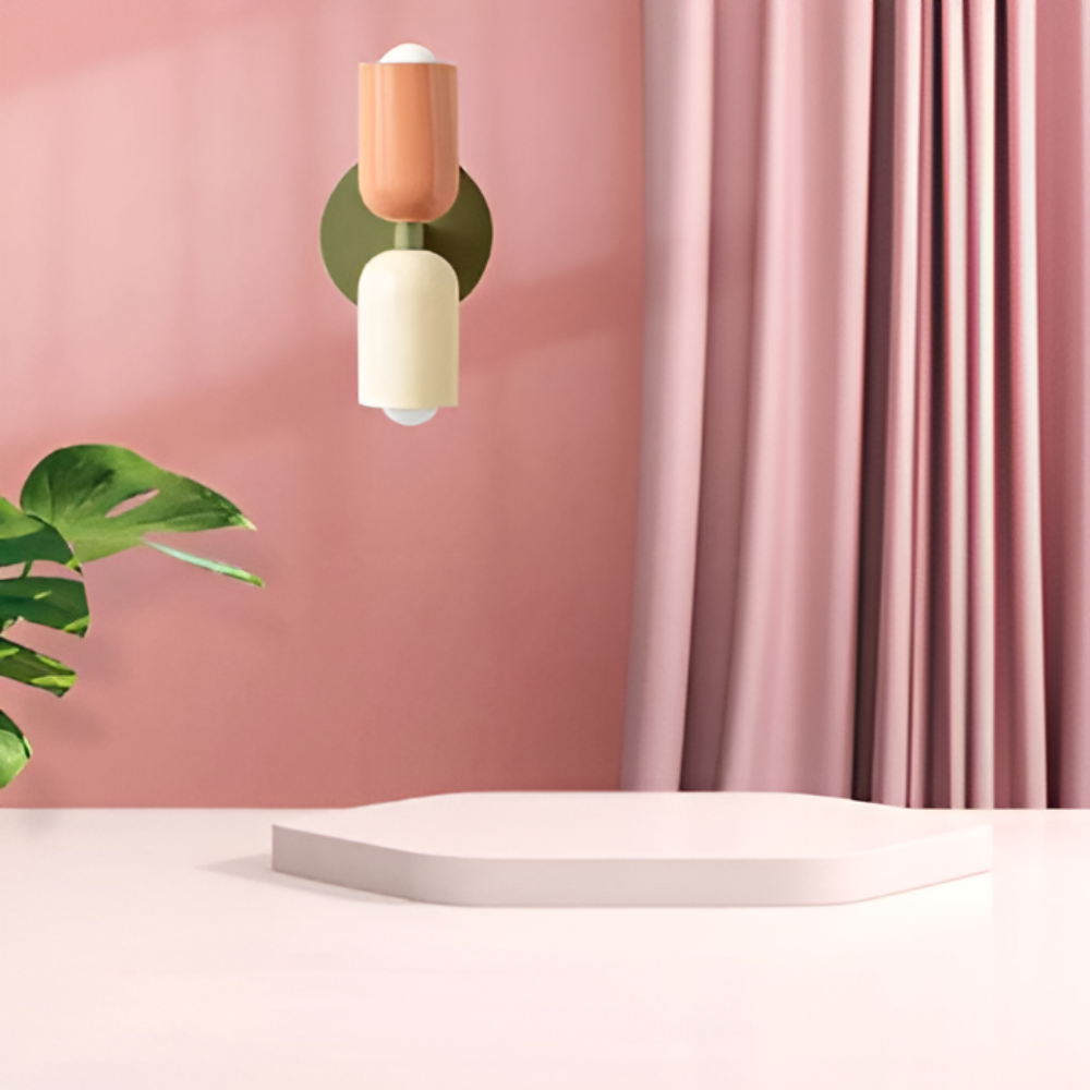 Wall Sconce with Dual Capsule Shades and Up-Down Lighting for Modern - Image 3
