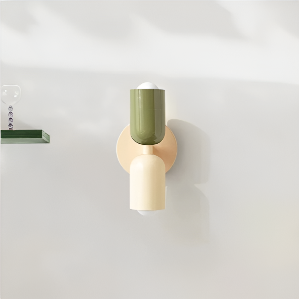 Wall Sconce with Dual Capsule Shades and Up-Down Lighting for Modern - Image 5