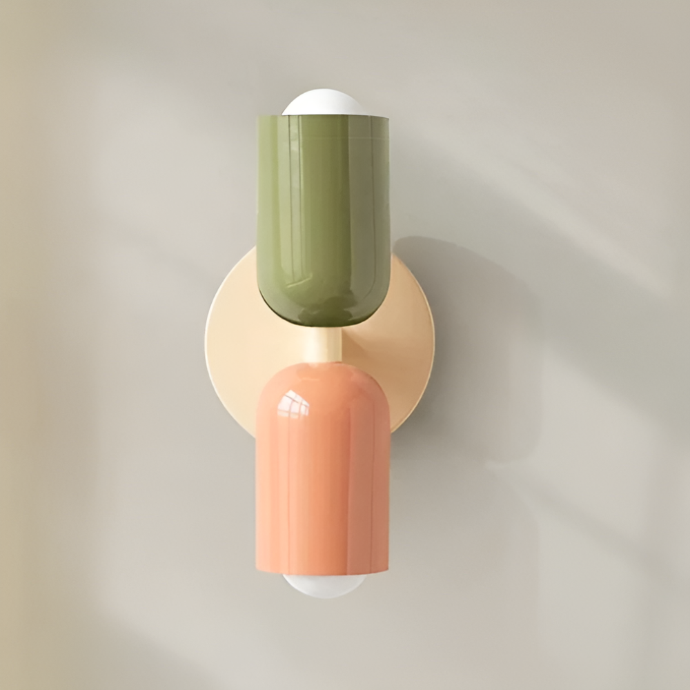 Wall Sconce with Dual Capsule Shades and Up-Down Lighting for Modern - Image 6